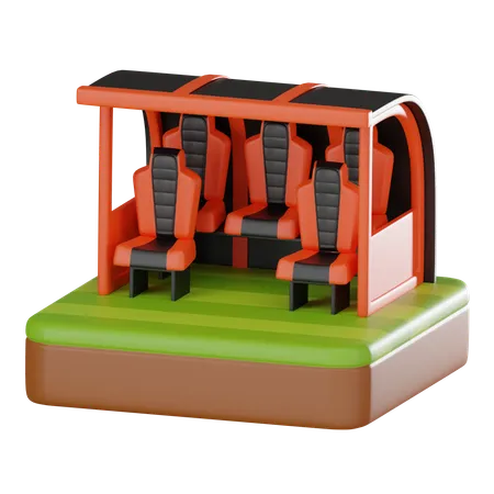 Football Bench  3D Icon