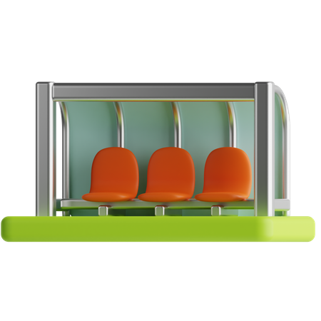 Football Bench  3D Icon