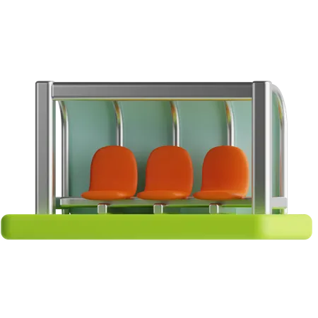 Football Bench  3D Icon