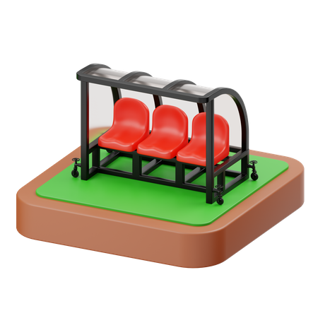 Football Bench  3D Icon