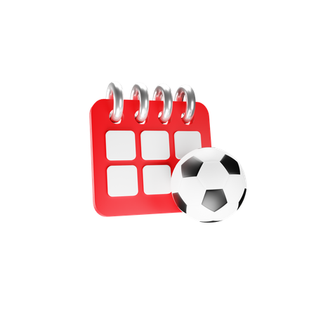 Football calender  3D Icon