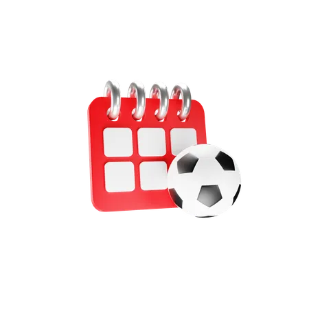 Football calender  3D Icon