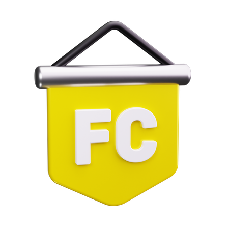 Football Club Banner  3D Icon