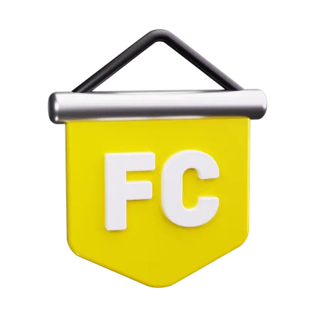 Football Club Banner  3D Icon