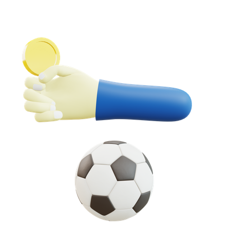 フットボールのコイントス  3D Icon
