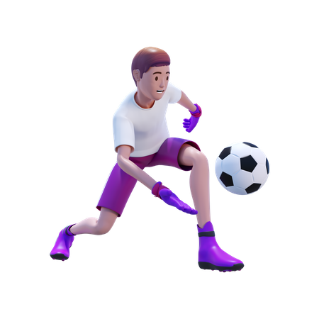 Défenseur de football  3D Illustration