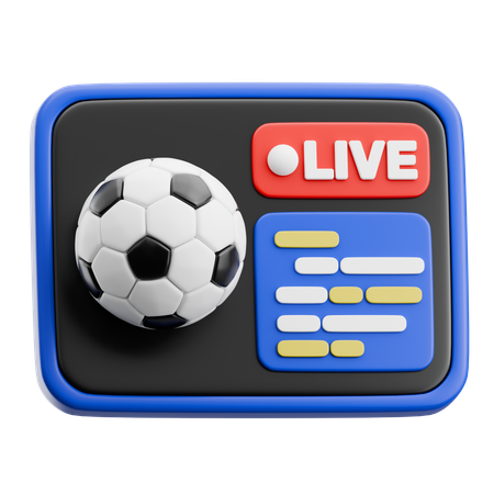 Football en direct  3D Icon