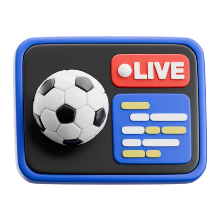 Football en direct  3D Icon