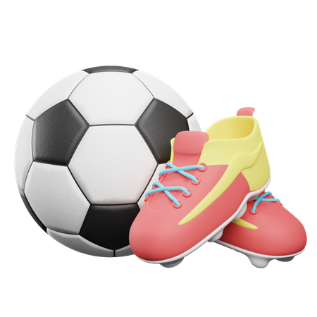 Football Equipment 3D Illustration