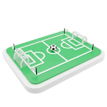 Football field 3D Illustration