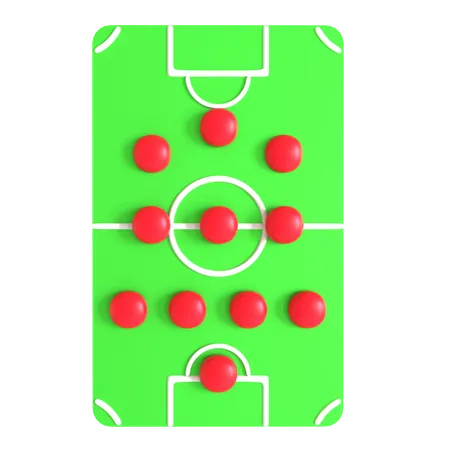 Icone De Formation De Football 3 D 433 Pour Le Design Sportif 3D Icon