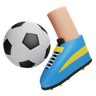 design asset for kicking a football