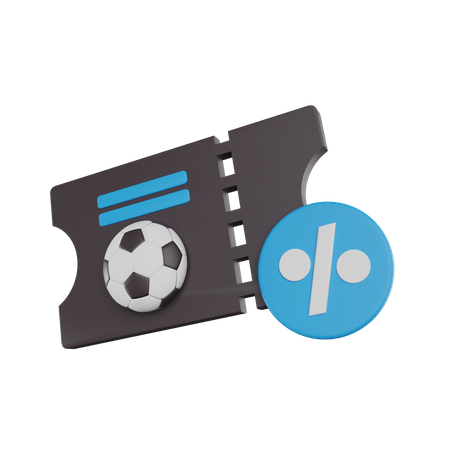Football Match Ticket  3D Icon