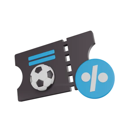 Football Match Ticket 3D Icon