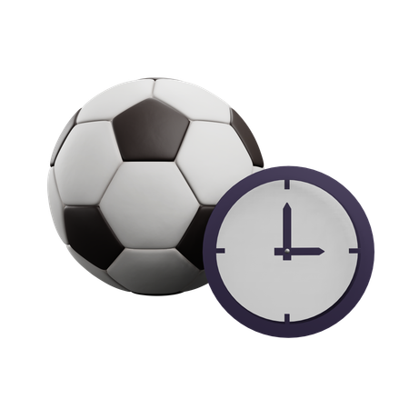 サッカーの試合時間  3D Icon