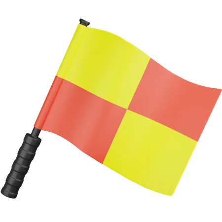 3 D Icon Illustration Football Offside Flag 3D Icon