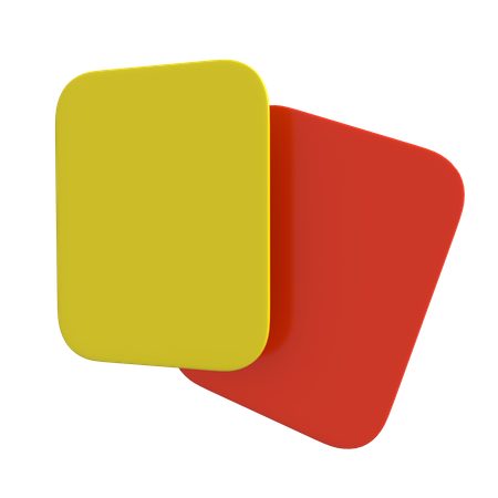 Football penalty card  3D Icon