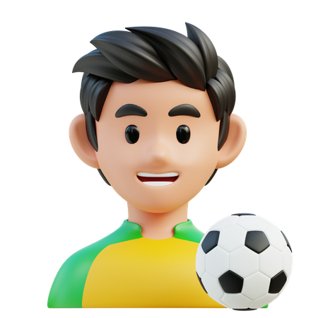 サッカー選手  3D Icon