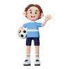 Football player holding ball