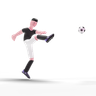 football player 3d logo