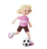 Football player kicking balll