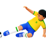 sliding tackle in game 3d logo