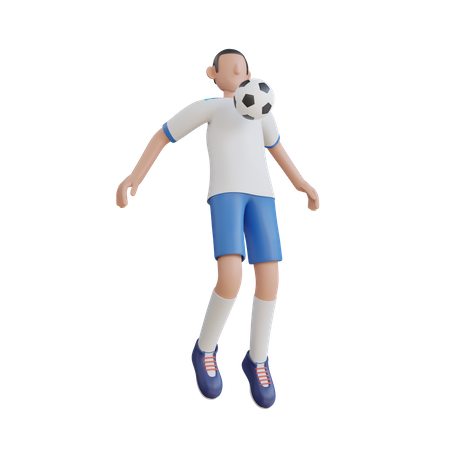 Football Playing  3D Illustration