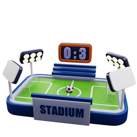 Football Stadium  3D Icon