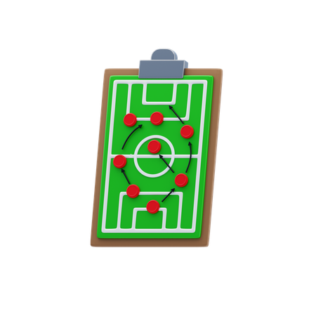 축구 전략 보드  3D Icon