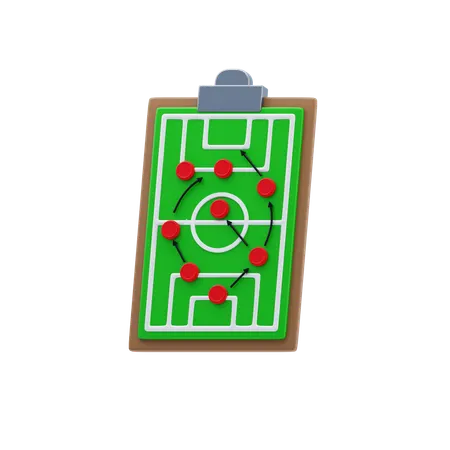 축구 전략 보드  3D Icon