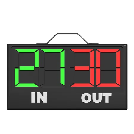 Football Substitution Board  3D Icon