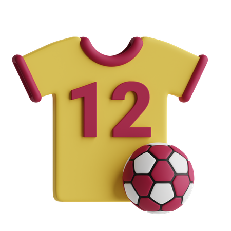 Football T Shirt  3D Icon