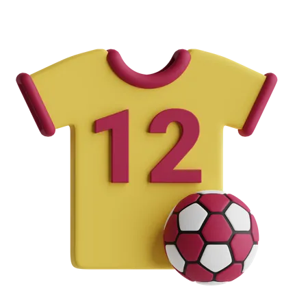 Football T Shirt  3D Icon