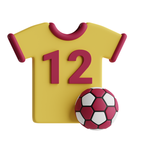 Football T Shirt  3D Icon