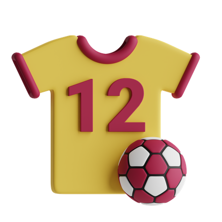 Football T Shirt 3D Icon
