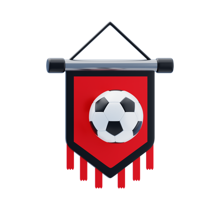 Football Team Flag  3D Icon