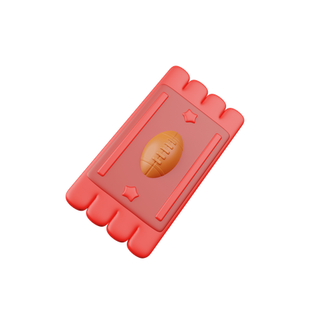 Football Ticket  3D Icon