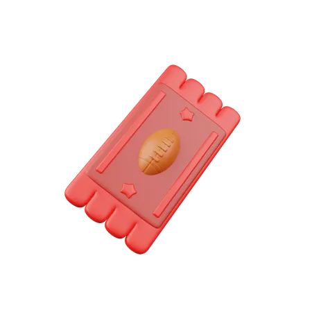 Football Ticket  3D Icon