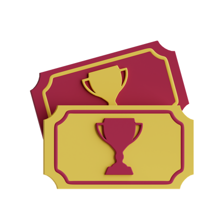 Football Ticket  3D Icon