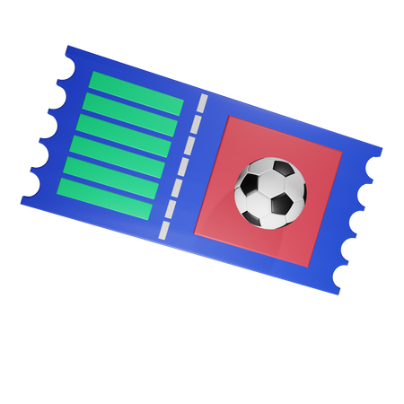 Football Ticket 3D Icon