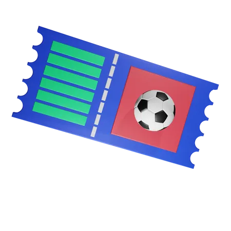 Football Ticket 3D Icon