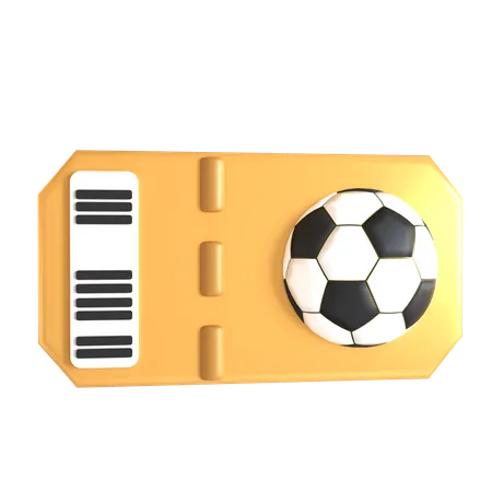 3 D Football Ticket Icon For Sport Design 3D Icon
