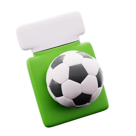 Football Match Stadium Ticket 3 D Icon Illustration Render Design 3D Icon