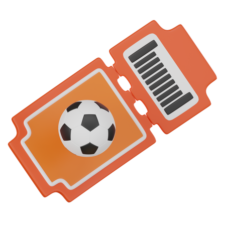 サッカーのチケット  3D Icon