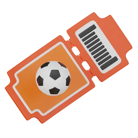 サッカーのチケット  3D Icon