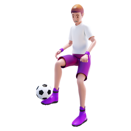Football Trick  3D Illustration