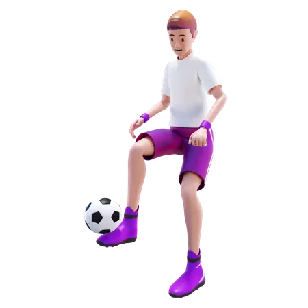 Football Sportsman Character 3 D Illustration 3D Illustration