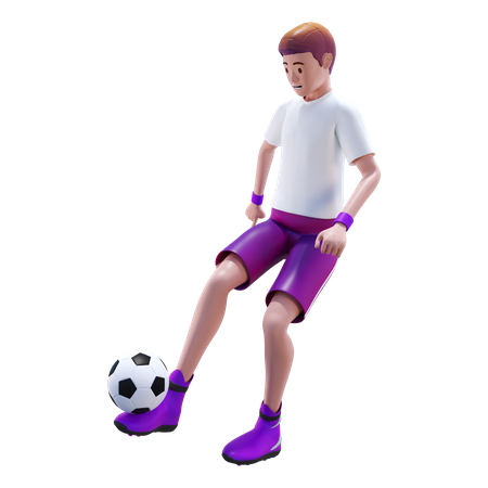 Football Trickshot  3D Illustration