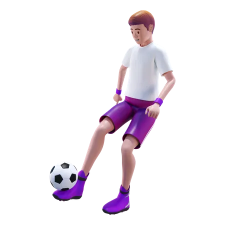 Football Trickshot  3D Illustration