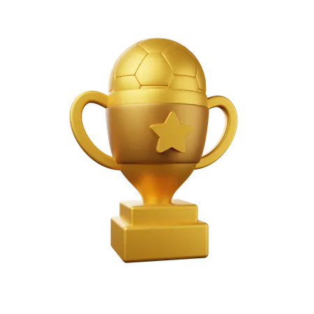 Football Trophy  3D Illustration